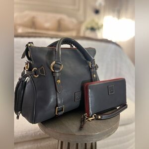 Dooney and Bourke Florentine Mini Satchel with Zip Around Wallet/Wristlet